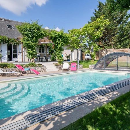 Au Coeur Du Bien-Etre, Chalet Avec Piscine Chauffee Et Couverte, Spa, Sauna, Massages Monteaux Eksteriør billede
