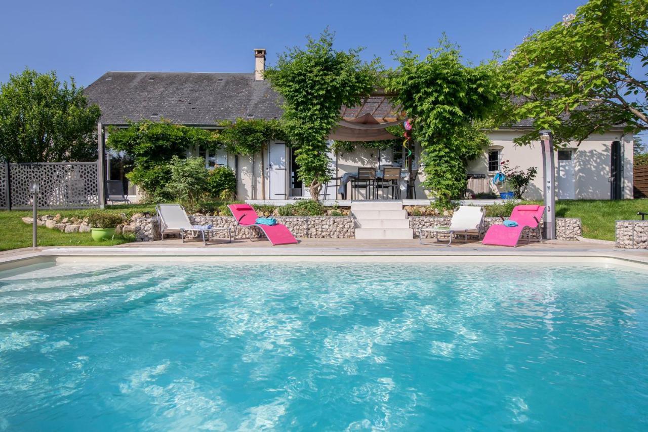 Au Coeur Du Bien-Etre, Chalet Avec Piscine Chauffee Et Couverte, Spa, Sauna, Massages Monteaux Eksteriør billede
