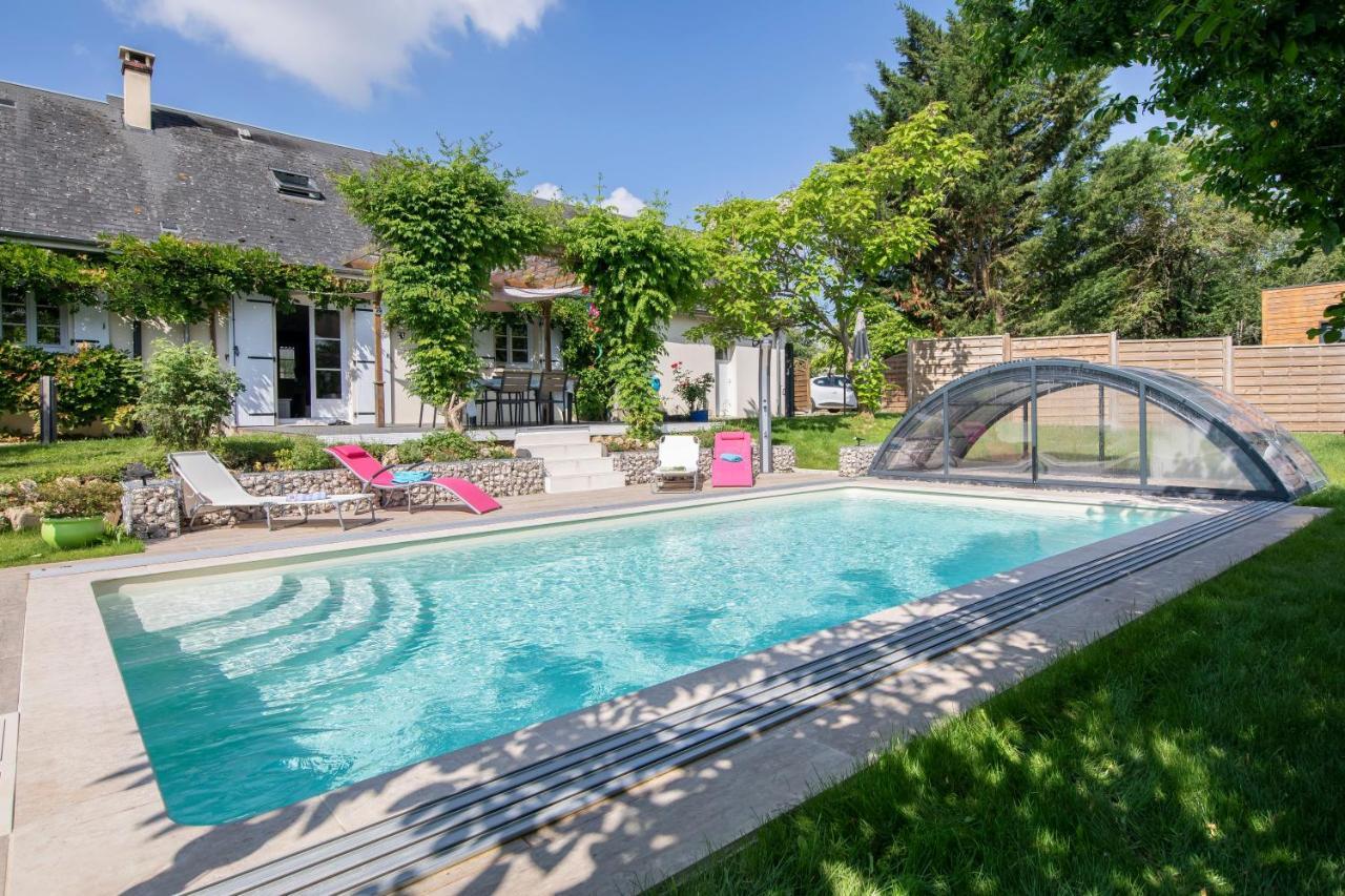 Au Coeur Du Bien-Etre, Chalet Avec Piscine Chauffee Et Couverte, Spa, Sauna, Massages Monteaux Eksteriør billede